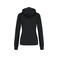 Sudadera capucha contrastada mujer K465. Color negro/gris fino.