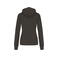 Sudadera capucha contrastada mujer K465. Color gris oscuro/negro.