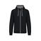 Sudadera capucha y cremallera hombre K466. Color negro/gris fino.