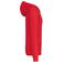 Sudadera capucha y cremallera hombre K466. Color rojo/blanco.