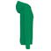 Sudadera capucha y cremallera hombre K466. Color verde kelly claro/blanco.
