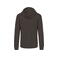 Sudadera capucha y cremallera hombre K466. Color gris oscuro/negro.