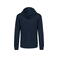 Sudadera capucha y cremallera hombre K466. Color azul marino/rojo.