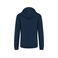 Sudadera capucha y cremallera hombre K466. Color azul marino/gris fino.
