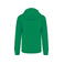 Sudadera capucha y cremallera hombre K466. Color verde kelly claro/blanco.