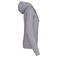 Sudadera capucha y cremallera mujer K467. Color gris oxford/azul marino.