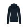 Sudadera capucha y cremallera mujer K467. Color azul marino/gris fino.
