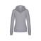 Sudadera capucha y cremallera mujer K467. Color gris oxford/azul marino.