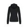 Sudadera capucha y cremallera mujer K467. Color negro/gris fino.