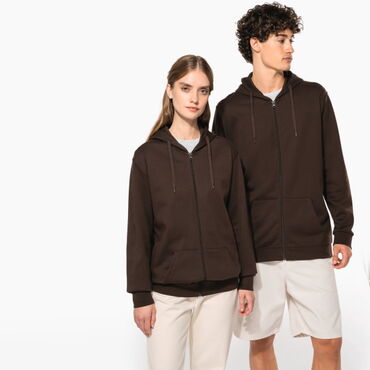 Sudadera capucha y cremallera unisex K479