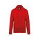 Sudadera capucha y cremallera unisex K479. Color rojo.