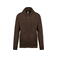 Sudadera capucha y cremallera unisex K479. Color chocolate.