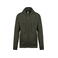 Sudadera capucha y cremallera unisex K479. Color caqui oscuro.