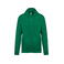 Sudadera capucha y cremallera unisex K479. Color verde kelly.