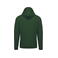 Sudadera capucha y cremallera unisex K479. Color verde bosque.