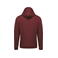 Sudadera capucha y cremallera unisex K479. Color vino.