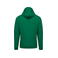 Sudadera capucha y cremallera unisex K479. Color verde kelly.