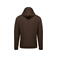 Sudadera capucha y cremallera unisex K479. Color chocolate.