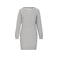 Sudadera extralarga reciclada mujer K493. Color gris claro jaspeado.