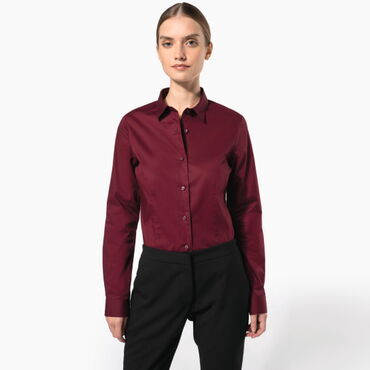 Camisa strech manga larga mujer K530