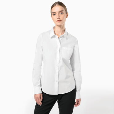 Camisa manga larga popelina mujer K542