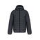 Plumífero capucha hombre K6110. Color gris oscuro jaspeado.