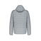 Plumífero capucha hombre K6110. Color plata jaspeada.
