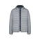 Plumífero capucha hombre K6110. Color plata jaspeada.