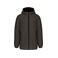 Parka capucha reciclada hombre K6152. Color gris oscuro.