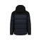 Plumífero capucha combinado unisex K6163. Color azul marino/negro.
