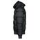 Chaqueta acolchada capucha reciclada unisex K6166. Color negro.