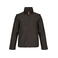 Chaqueta invierno hombre K639. Color gris oscuro/naranja.
