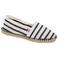Alpargatas lona unisex K840. Color natural/azul marino.