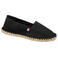 Alpargatas lona unisex K840. Color negro.