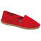 Alpargatas lona unisex K840. Color rojo.