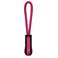 Tirador cremallera K851. Color negro/fucsia.