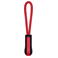 Tirador cremallera K851. Color negro/rojo.