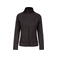 Chaqueta punto jaspeada mujer K9107. Color gris oscuro mezcla.