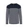 Jersey rayas hombre K989. Color azul marino a rayas/blanco roto.