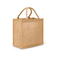 Bolso shopper de jute laminado Bs905l. Color natural/natural.