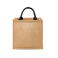 Bolso shopper de jute laminado Bs905l. Color natural/navy.
