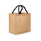 Bolso shopper de jute laminado Bs905l. Color natural/navy.