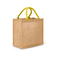 Bolso shopper de jute laminado Bs905l. Color natural/gold.