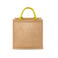 Bolso shopper de jute laminado Bs905l. Color natural/gold.