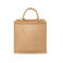 Bolso shopper de jute laminado Bs905l. Color natural/natural.