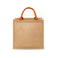 Bolso shopper de jute Bs905m. Color natural/orange.