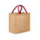 Bolso shopper de jute Bs905m. Color natural/red.