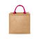 Bolso shopper de jute Bs905m. Color natural/fucsia.