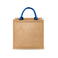 Bolso shopper de jute Bs905m. Color natural/royal blue.