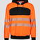 Sudadera con capucha de alta visibilidad clase 3 unisex Hi-viz Hoody. Color naranja/negro.